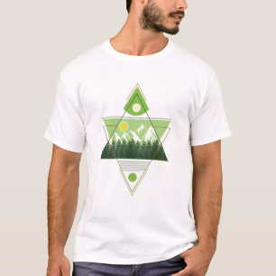 Geometric Nature Harmony T-Shirt