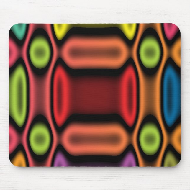 Geometric Neon Mouse Mat (Front)