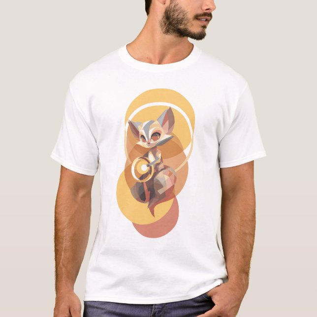 Geometric Night Fox T-Shirt (Front)