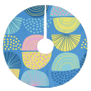 Geometric Nordic: Modern Abstract Background. Brushed Polyester Tree Skirt