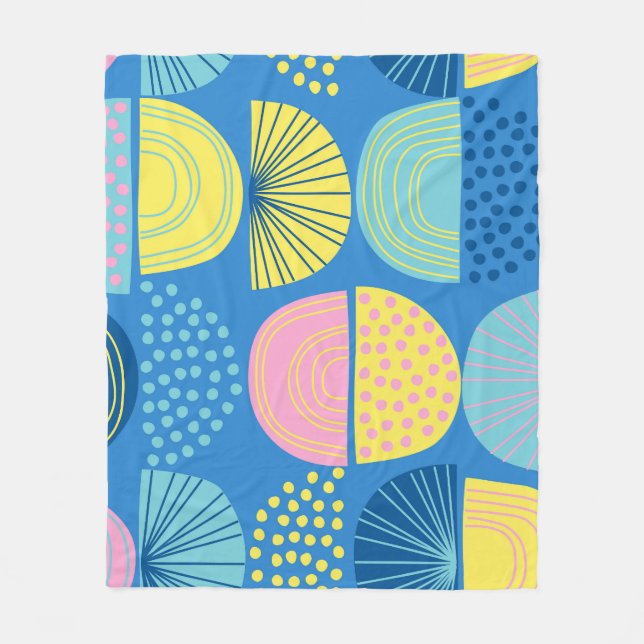 Geometric Nordic: Modern Abstract Background. Fleece Blanket (Front)