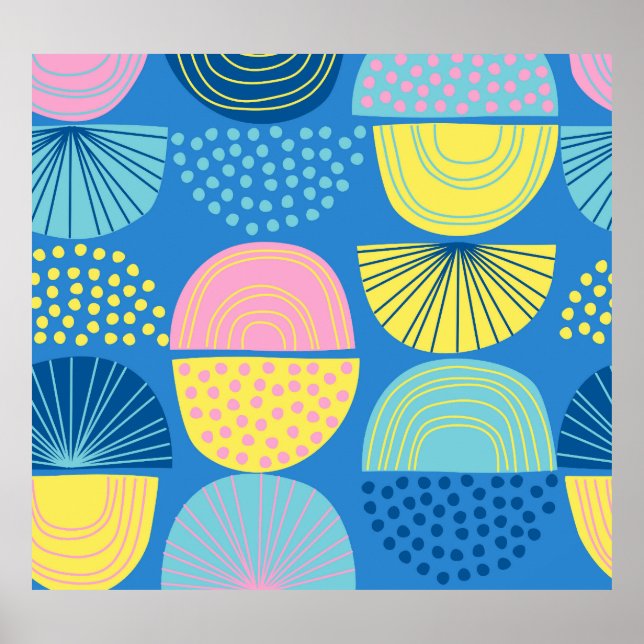 Geometric Nordic: Modern Abstract Background. Poster (Front)