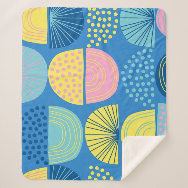 Geometric Nordic: Modern Abstract Background. Sherpa Blanket (Front)