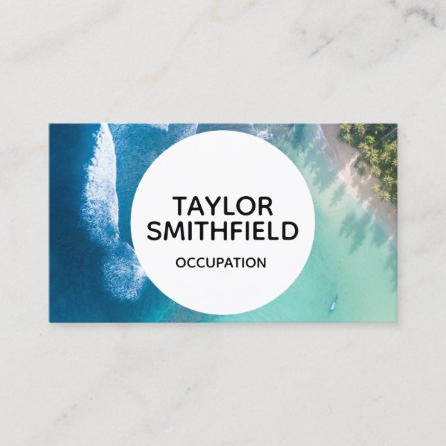 geometric ocean business card (Front)