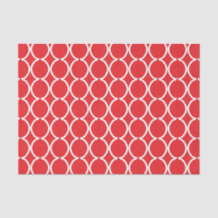Geometric Ogee Lattice Blood Orange Red Tissue Paper