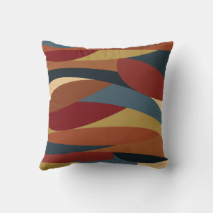 Geometric Opaque Stained Glass Style Abstract  Cushion