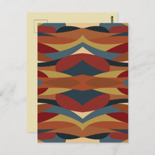 Geometric Opaque Stained Glass Style Abstract  Postcard