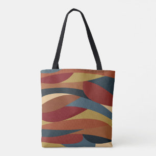 Geometric Opaque Stained Glass Style Abstract  Tote Bag