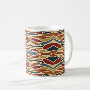 Geometric Opaque Stained Glass Style Design Coffee Mug