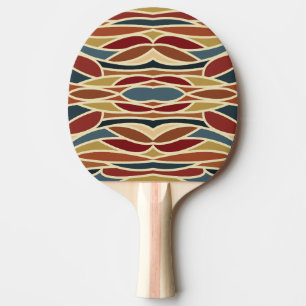 Geometric Opaque Stained Glass Style Design Ping Pong Paddle
