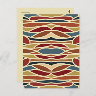 Geometric Opaque Stained Glass Style Design  Postcard