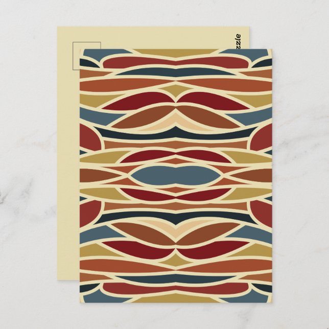 Geometric Opaque Stained Glass Style Design  Postcard (Front/Back)