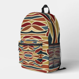 Geometric Opaque Stained Glass Style Design  Printed Backpack