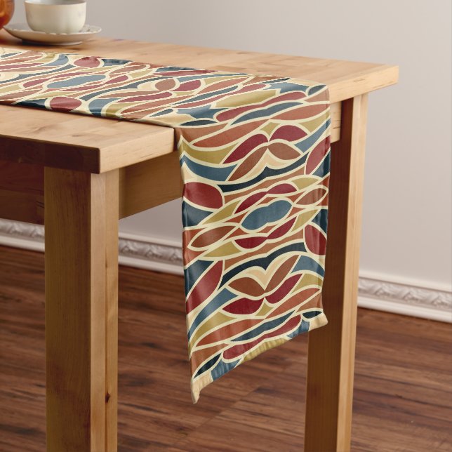 Geometric Opaque Stained Glass Style Design  Short Table Runner (In Situ)