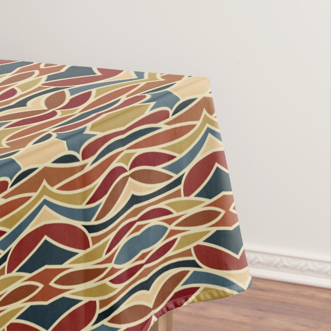 Geometric Opaque Stained Glass Style Design  Tablecloth (In Situ)