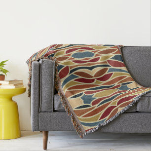 Geometric Opaque Stained Glass Style Design  Throw Blanket