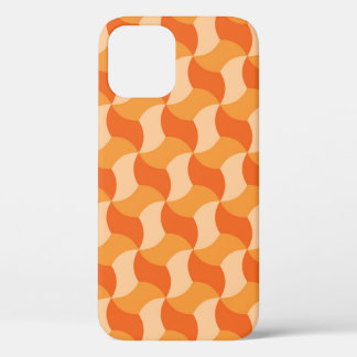 Geometric Orange Shades: Abstract Tile iPhone 12 Case