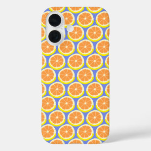 Geometric Orange Slices Amalfi Coast iPhone 16 Case