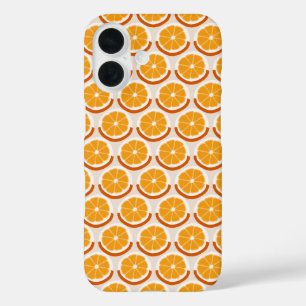 Geometric Orange Slices Warm Retro iPhone 16 Case