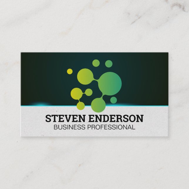 Geometric Organic Logo | Tech Business Card (Front)