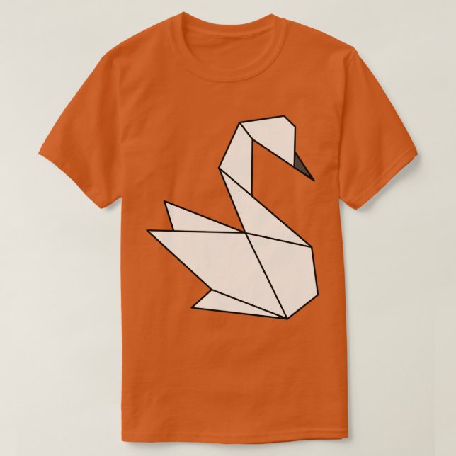 Geometric Origami Swan 1 T-Shirt (Design Front)