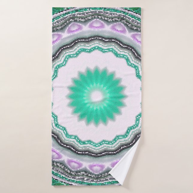 geometric ornament. Decorative mosaic texture. abs Bath Towel (Bath Towel)