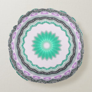 geometric ornament. Decorative mosaic texture. abs Round Cushion