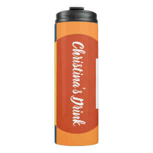 Geometric overlapping shapes - Retro style Thermal Tumbler