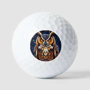 🦉 Geometric Owl Art For Colourful Golf Fans 🦉 Balls