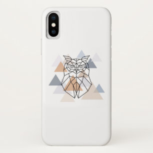 Geometric Owl Design iPhone X Case