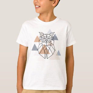 Geometric Owl Design T-Shirt