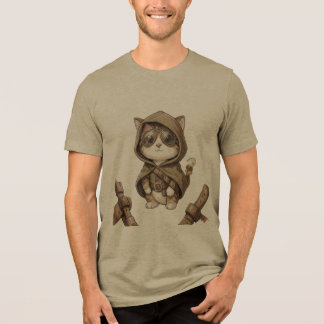 Geometric Owl Illustration Line Art T-Shirt Tri-Blend Shirt