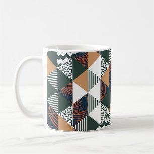 Geometric palm leaves, trendy pattern coffee mug