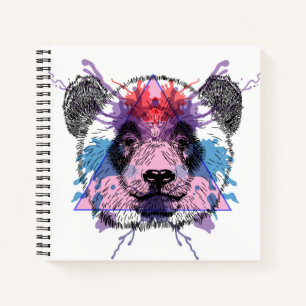 Geometric Panda Bear Notebook