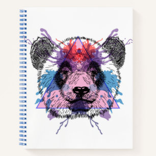 Geometric Panda Bear Notebook
