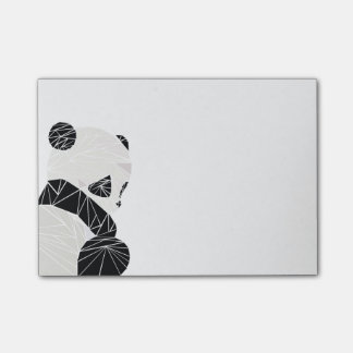 Geometric panda post-it notes