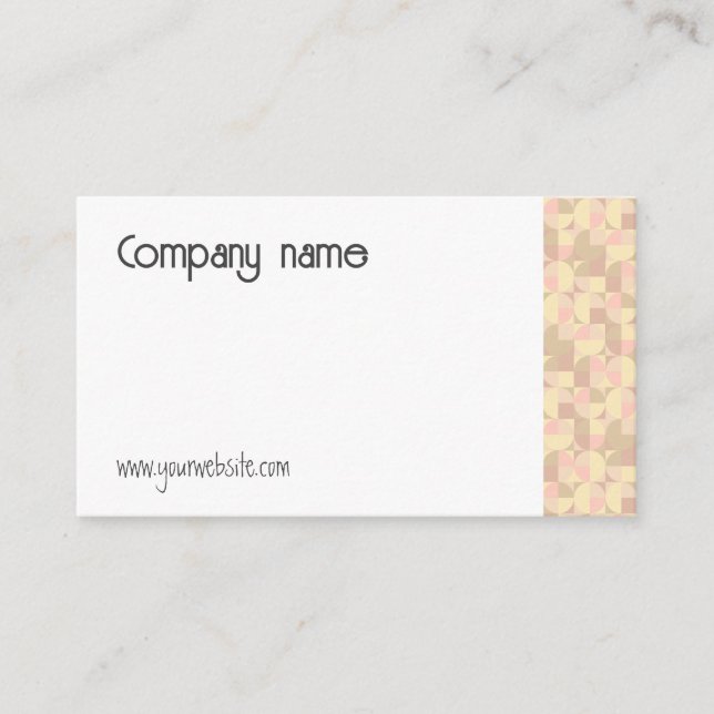 Geometric pastel beige QR Business Card (Front)