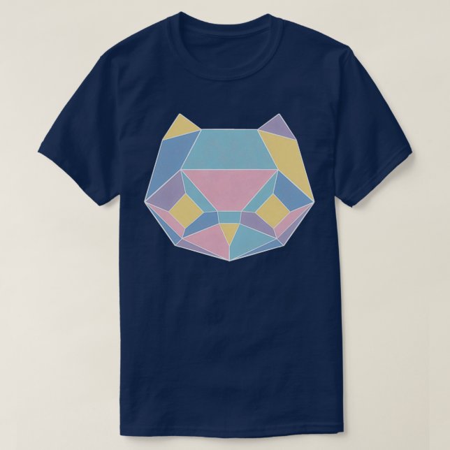 Geometric Pastel Owl white T-Shirt (Design Front)