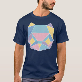 Geometric Pastel Owl white T-Shirt