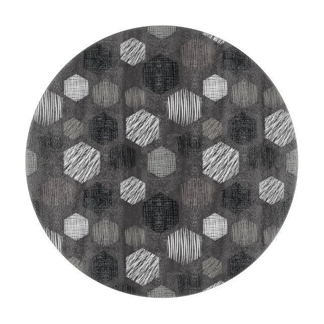Geometric Pastels: Vintage Textured Pattern. Cutting Board (Front)