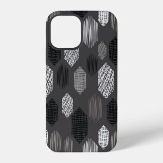 Geometric Pastels: Vintage Textured Pattern. iPhone 12 Case