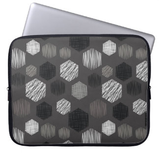 Geometric Pastels: Vintage Textured Pattern. Laptop Sleeve