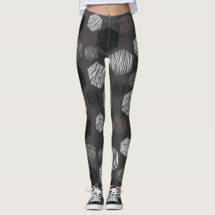 Geometric Pastels: Vintage Textured Pattern. Leggings