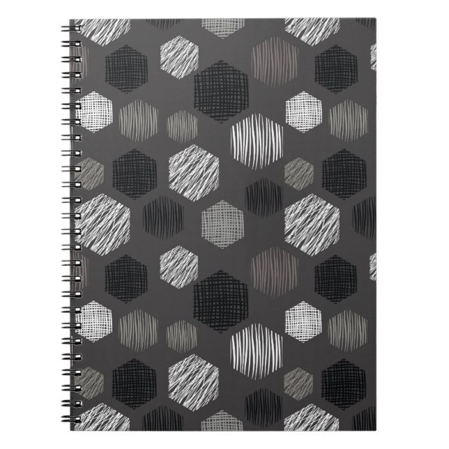 Geometric Pastels: Vintage Textured Pattern. Notebook (Front)