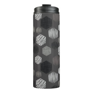 Geometric Pastels: Vintage Textured Pattern. Thermal Tumbler
