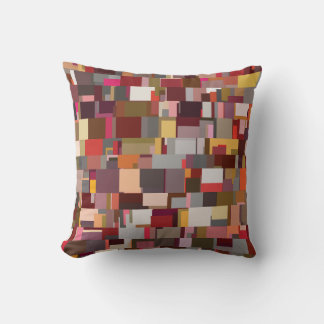 Geometric Patchwork Abstract Mosaic Pattern Cushion