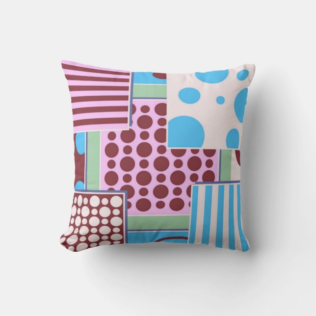 Geometric Patchwork American MoJo Pillow (Front)