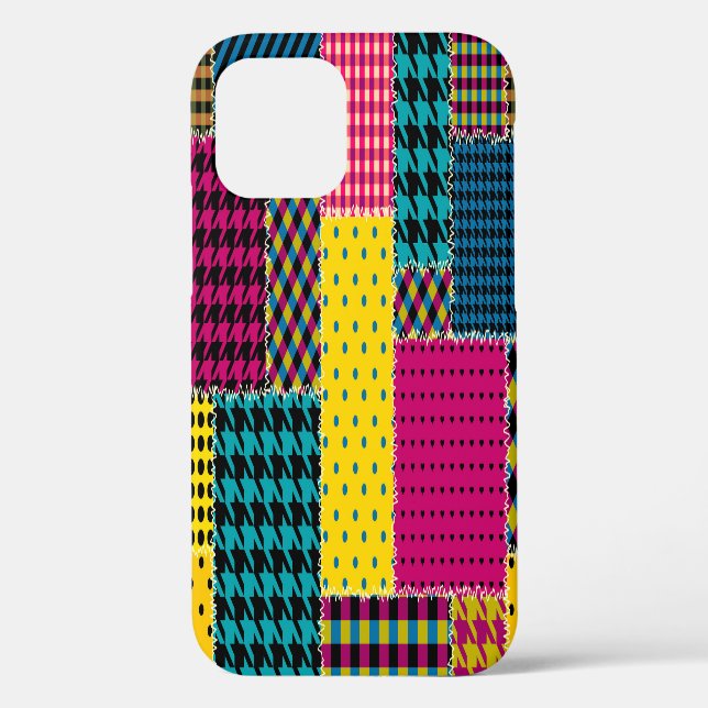 Geometric Patchwork: Rectangle Seamless Background Case-Mate iPhone Case (Back)
