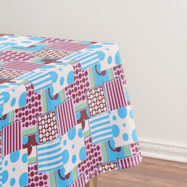 Geometric Patchwork Tablecloth (In Situ)
