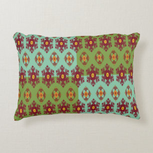 Geometric Patchwork Throw Pillow – Modern Purple C